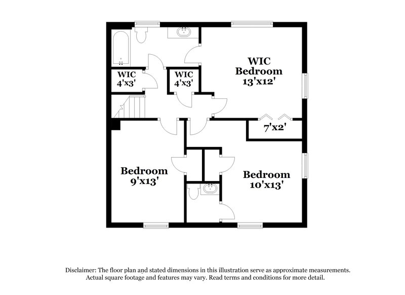 1,440/Mo, 582 Wexwood Dr Riverdale, GA 30274 Floor Plan View 2