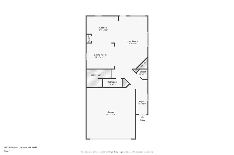 2,205/Mo, 6491 Splitpine Ct Atlanta, GA 30349 Floor Plan View