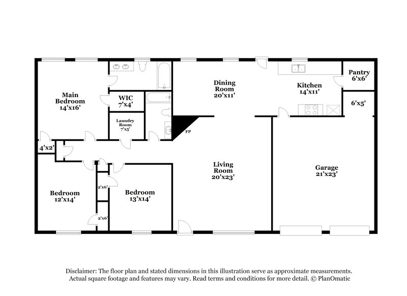 1,770/Mo, 40 Belmont Cv Covington, GA 30016 Floor Plan View