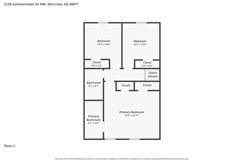 2,305/Mo, 2128 Summertown Dr NW Norcross, GA 30071 Floor Plan View