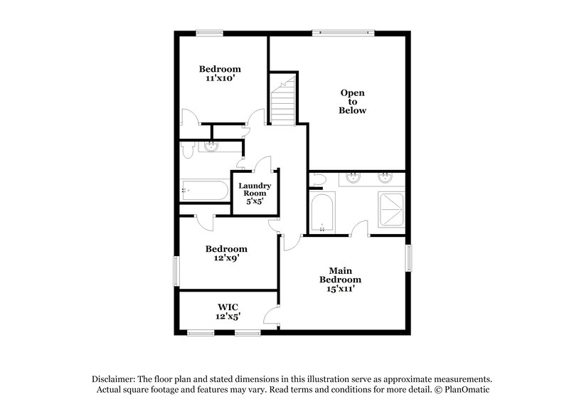 1,830/Mo, 9596 Lakeview Circle Union City, GA 30291 Floor Plan View 2