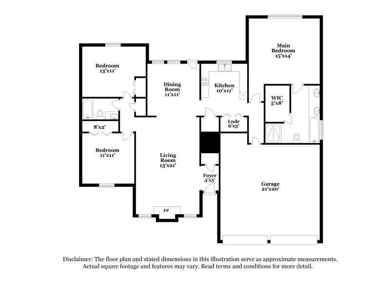 2,840/Mo, 779 Pepperwood Trail Stone Mountain, GA 30087 Floor Plan View