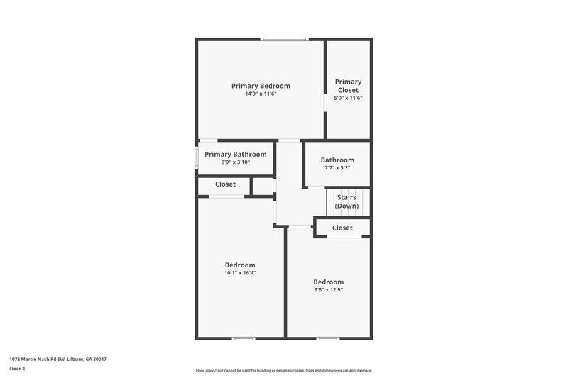 1,975/Mo, 1072 Martin Nash Rd SW Lilburn, GA 30047 Floor Plan View 3