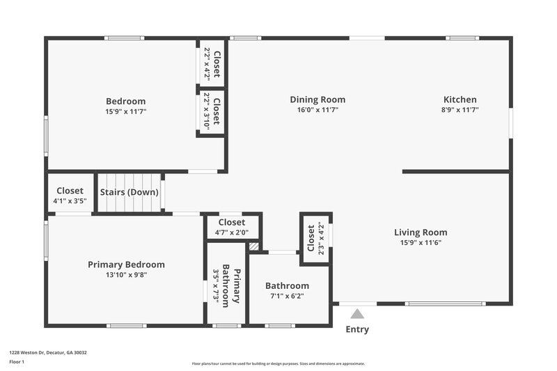 2,590/Mo, 1228 Weston Dr Decatur, GA 30032 Floor Plan View 2