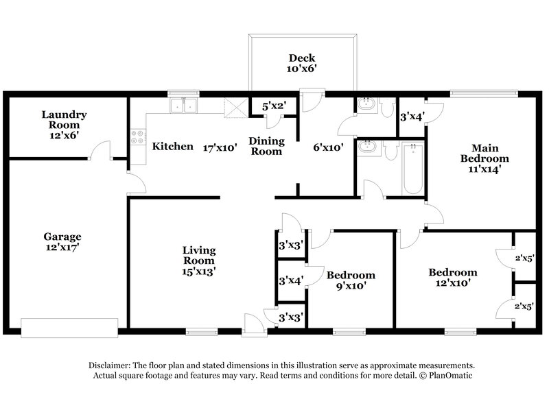 1,475/Mo, 6133 Fieldcrest Dr Morrow, GA 30260 No Caption View