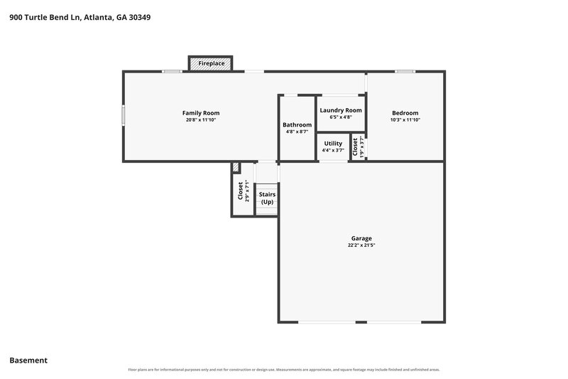 0/Mo, 900 Turtle Bend Ln College Park, GA 30349 Floor Plan View