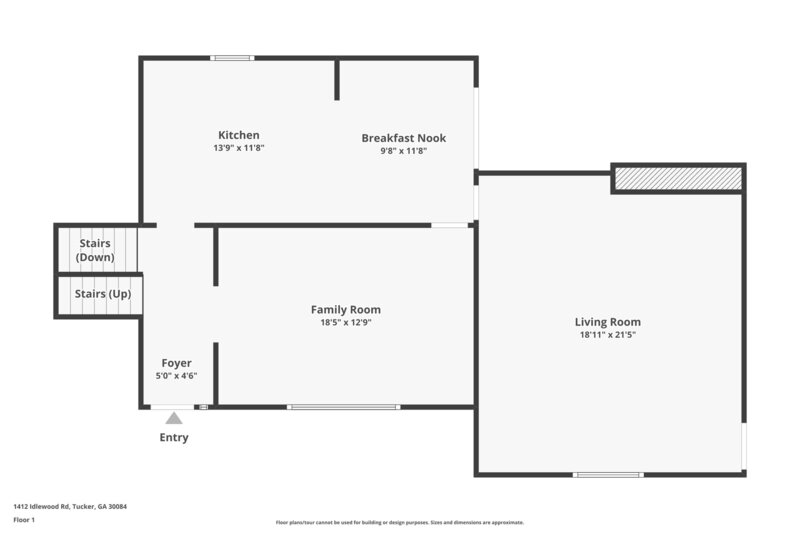 2,135/Mo, 1412 Idlewood Rd Tucker, GA 30084 Floorplan View