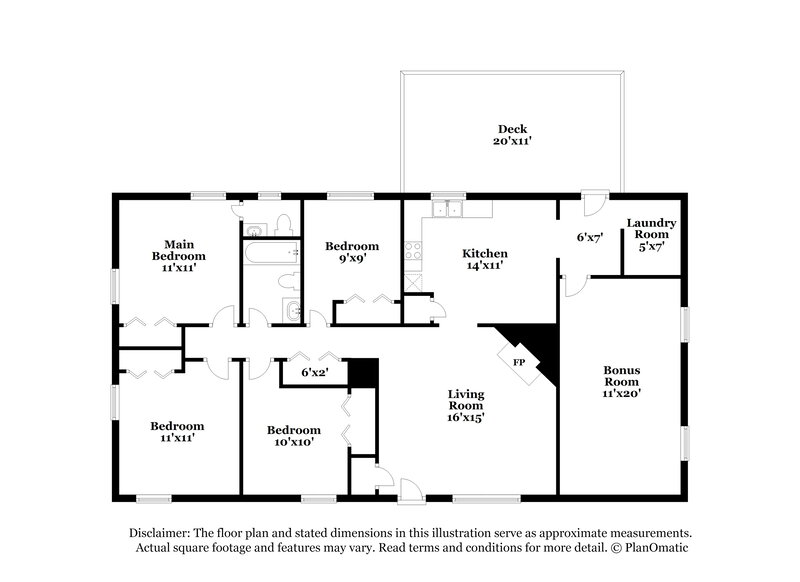 1,600/Mo, 840 N Carter Dr Jonesboro, GA 30236 Floorplan View