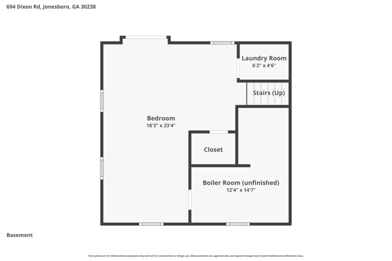 1,855/Mo, 694 Dixon Rd Jonesboro, GA 30238 Floorplan View 3