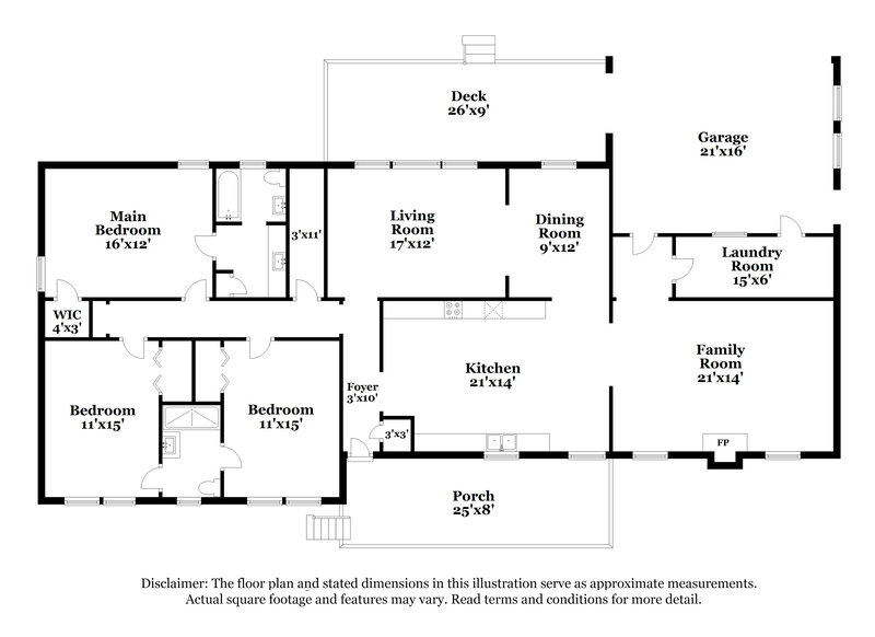 1,895/Mo, 4641 Flint Hill Rd Austell, GA 30106 Floorplan View