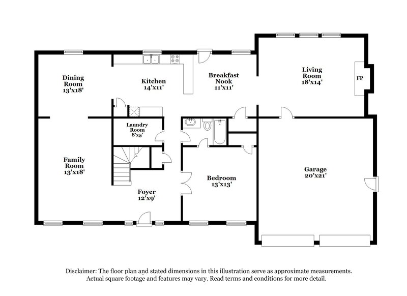 2,555/Mo, 6583 Carriage Ln Stone Mountain, GA 30087 Floorplan View