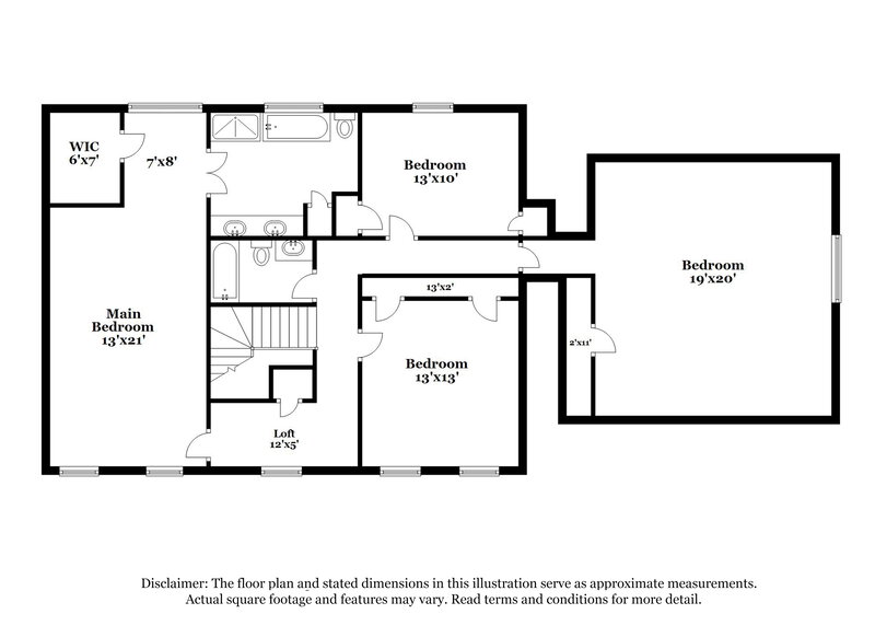 2,505/Mo, 6583 Carriage Ln Stone Mountain, GA 30087 Floor Plan View 2