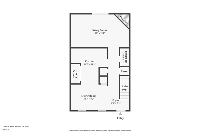 1,490/Mo, 2068 Sitser Ln Atlanta, GA 30349 Floor Plan View