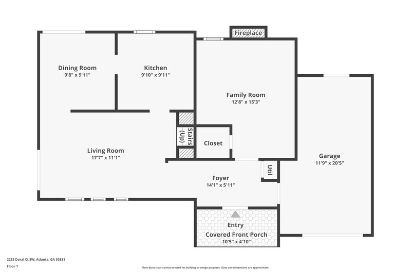 1,830/Mo, 2232 DORAL Court Atlanta, GA 30331 Floor Plan View