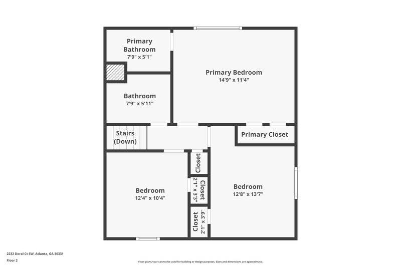1,830/Mo, 2232 DORAL Court Atlanta, GA 30331 Floor Plan View 2