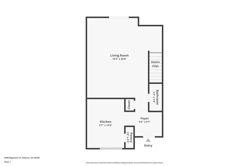 1,535/Mo, 2298 BIGWOOD TRL Atlanta, GA 30349 Floor Plan View 2