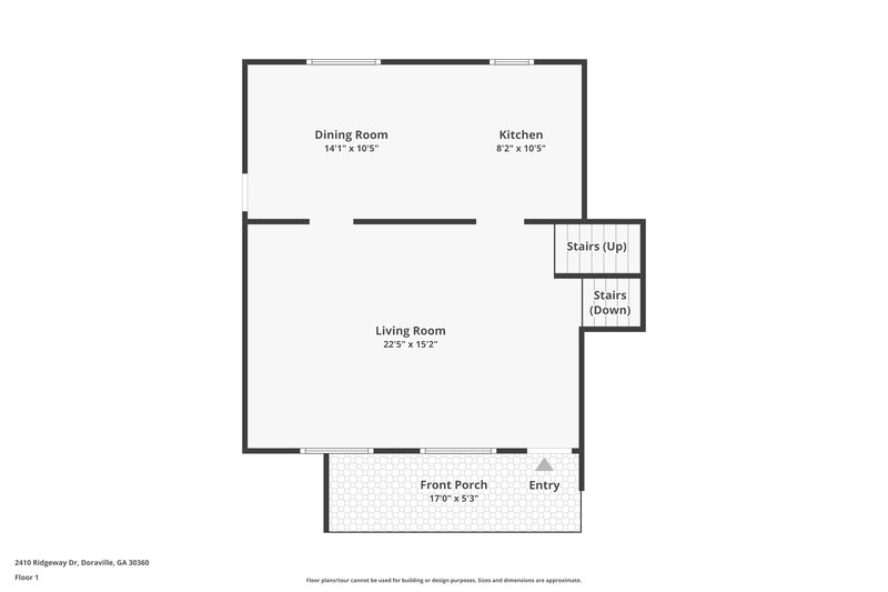1,795/Mo, 2410 RIDGEWAY Drive Atlanta, GA 30360 Floor Plan View 2