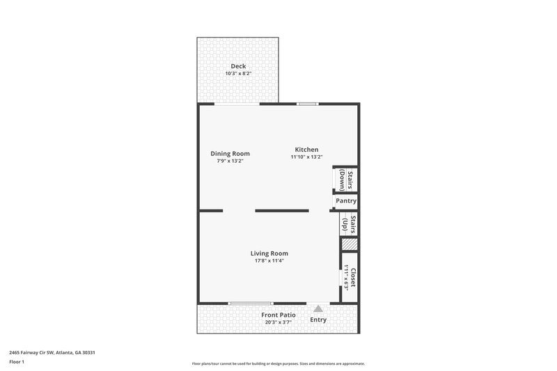 1,805/Mo, 2465 FAIRWAY Circle SW Atlanta, GA 30331 Floor Plan View