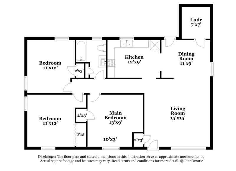 1,685/Mo, 2680 CARRIAGE Lane Atlanta, GA 30349 Floor Plan View