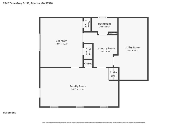 2,170/Mo, 2842 Zane Grey Dr SE Atlanta, GA 30316 Floor Plan View 3