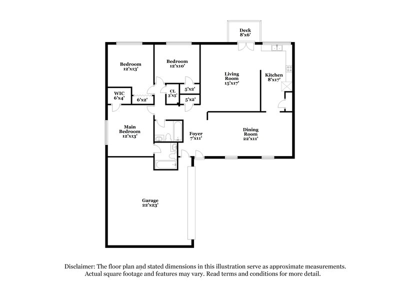 2,480/Mo, 3295 VALLEY BEND RD Atlanta, GA 30349 Floor Plan View