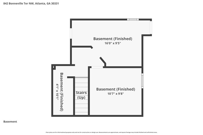 1,800/Mo, 842 Bonneville Ter NW Atlanta, GA 30331 Floor Plan View