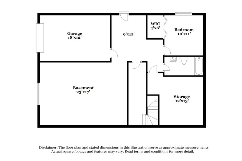 1,800/Mo, 5519 Denny Dr College Park, GA 30349 Floorplan View 2