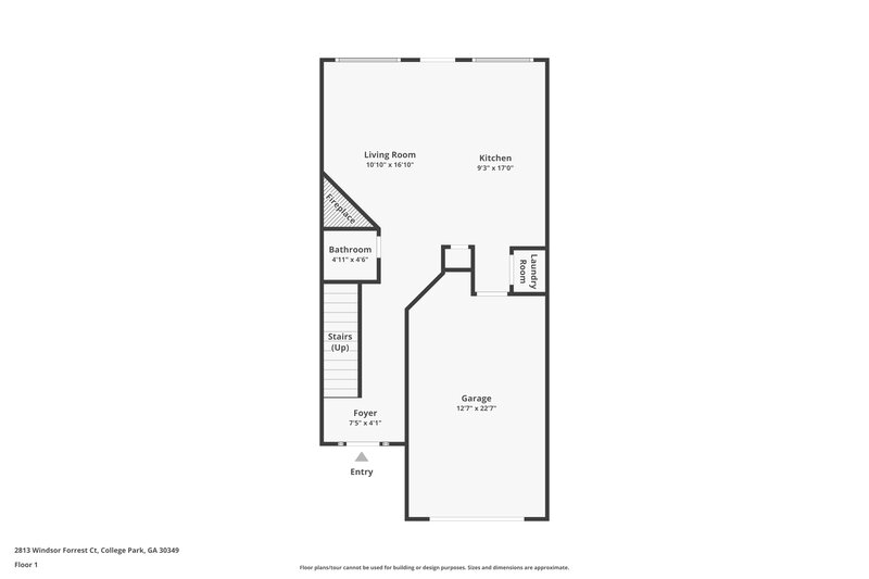 1,815/Mo, 2813 Windsor Forrest Ct College Park, GA 30349 Floor Plan View