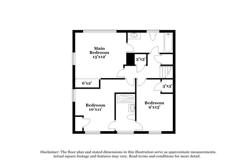 2,200/Mo, 3840 Benchmark College Park, GA 30349 Floorplan View 2