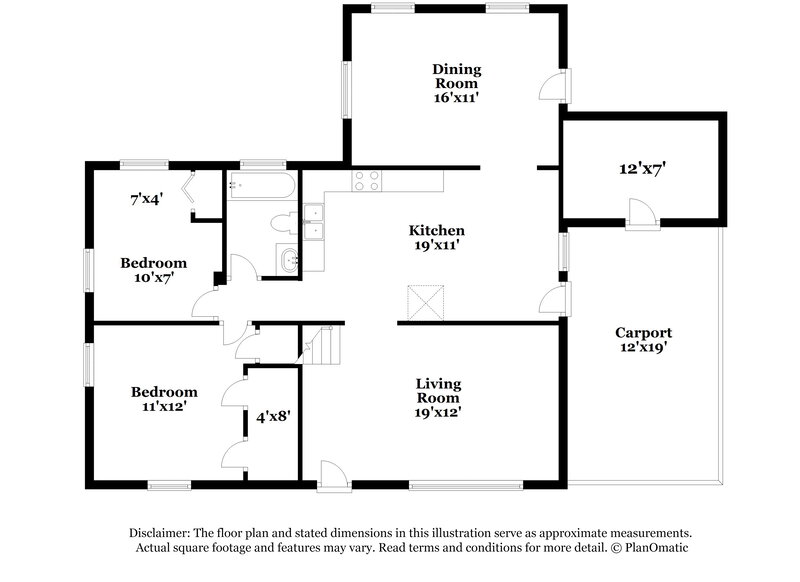 1,670/Mo, 5535 Longmeadow Ln College Park, GA 30349 Floor Plan View