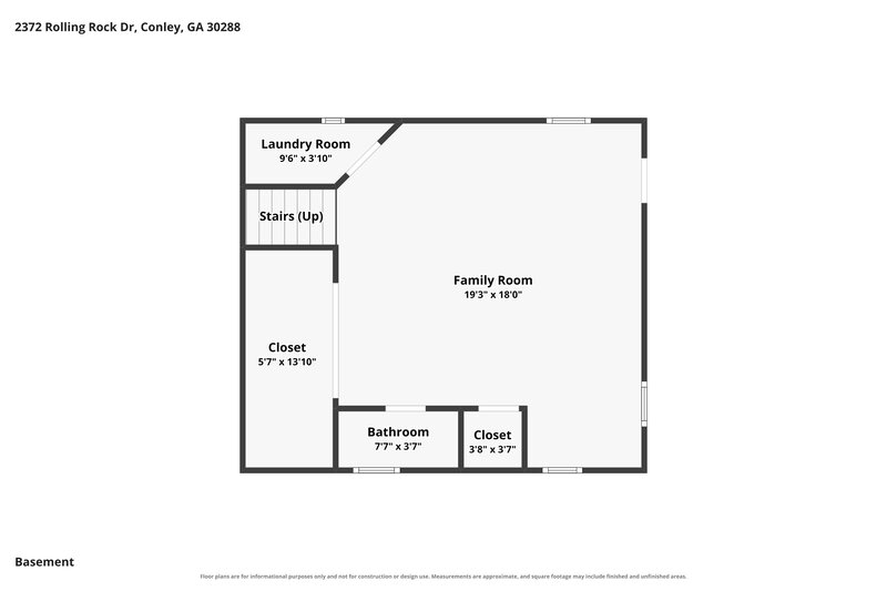 1,810/Mo, 2372 ROLLING ROCK Drive Conley, GA 30288 Floor Plan View