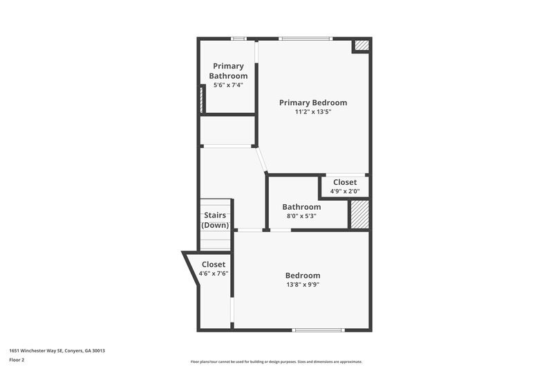 1,495/Mo, 1651 Winchester Way Conyers, GA 30013 Floor Plan View 2
