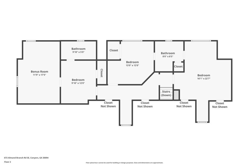 1,890/Mo, 672 Almand Branch Road Conyers, GA 30094 Floorplan View 2