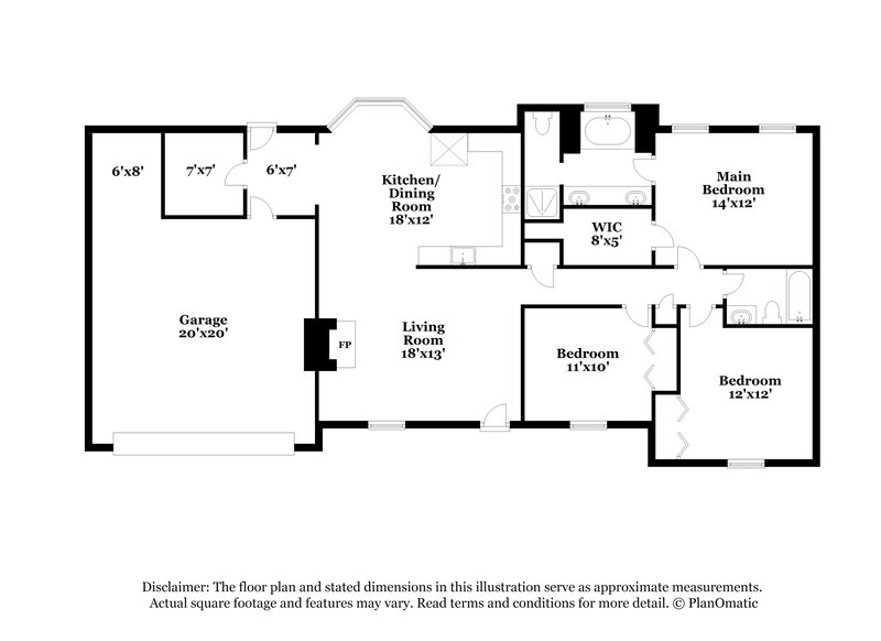1,690/Mo, 50 Mountain Ct Covington, GA 30016 Floor Plan View