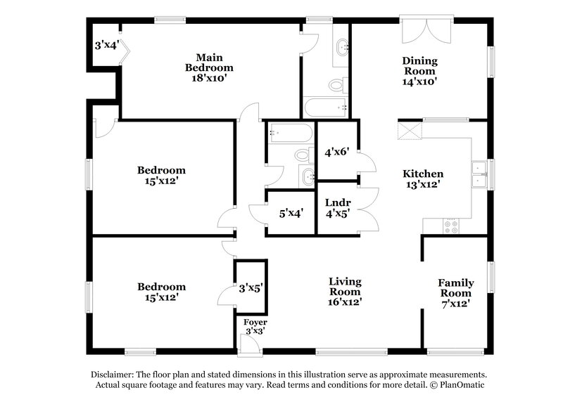 1,660/Mo, 1352 PEACHCREST Drive Decatur, GA 30032 Floor Plan View