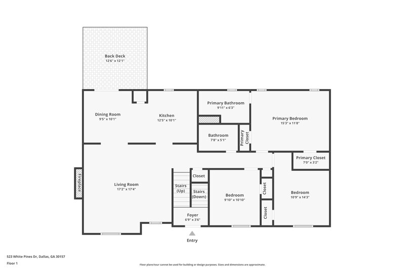 0/Mo, 523 White Pines Drive Dallas, GA 30157 Floor Plan View