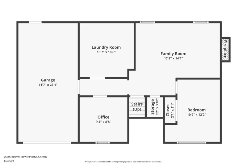 2,035/Mo, 2622 CANDLER WOODS Way Decatur, GA 30032 Floorplan View