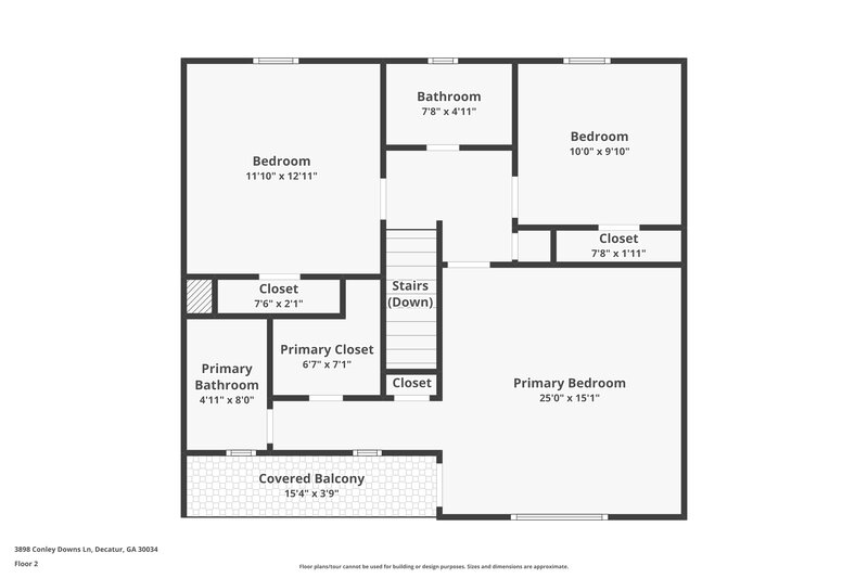 1,875/Mo, 3898 Conley Downs Ln Decatur, GA 30034 Floorplan View 2