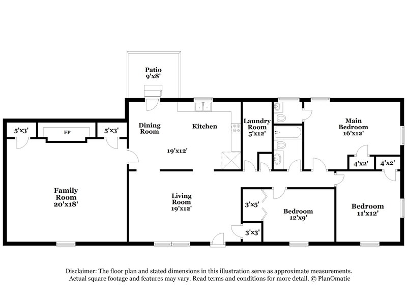 2,240/Mo, 1338 W Stoneybrook Dr Douglasville, GA 30134 Floor Plan View