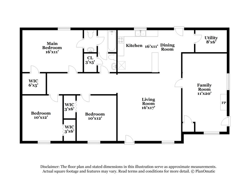 1,800/Mo, 2597 Carol Cir Douglasville, GA 30135 Floor Plan View
