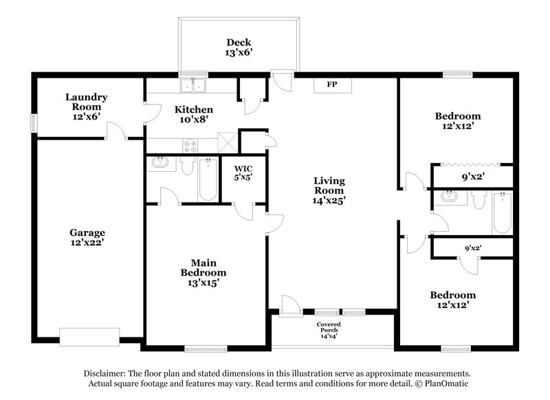1,550/Mo, 7774 Mountain Creek Way Douglasville, GA 30134 Floor Plan View