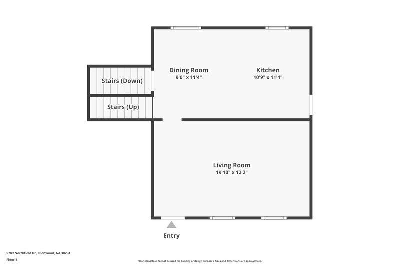 1,610/Mo, 5789 Northfield Dr Ellenwood, GA 30294 Floorplan View
