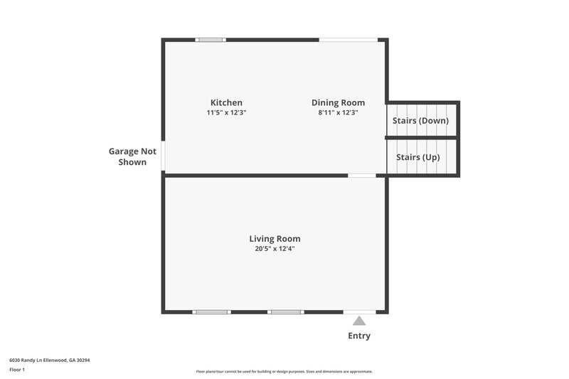 1,695/Mo, 6030 Randy Ln Ellenwood, GA 30294 Floor Plan View