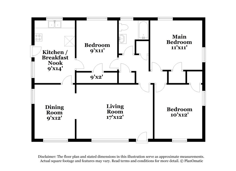 1,335/Mo, 4244 Boling Dr Forest Park, GA 30297 Floor Plan View