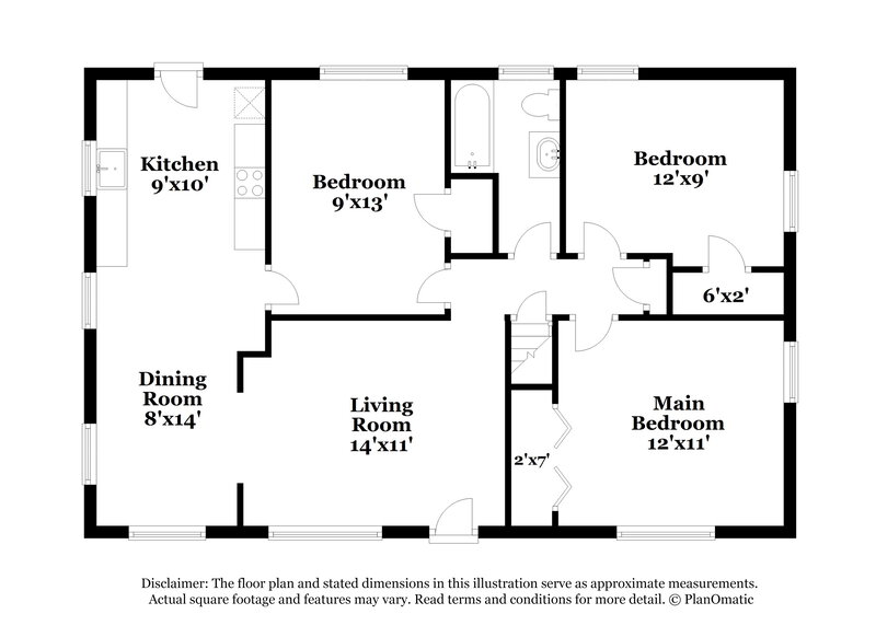 1,950/Mo, 4324 Shady Lane Way Forest Park, GA 30297 Floor Plan View