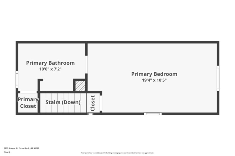 1,500/Mo, 5299 Sharon St Forest Park, GA 30297 Floorplan View 2