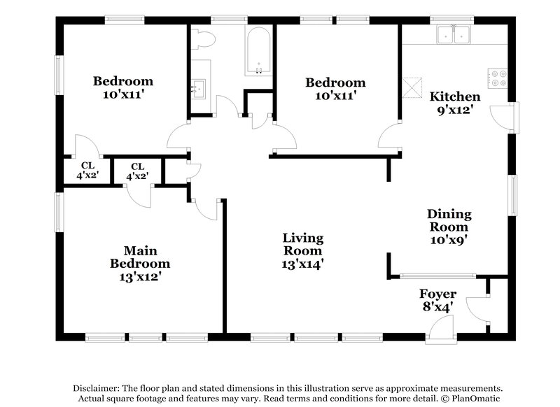 1,495/Mo, 640 Oakdale Dr Forest Park, GA 30297 Floorplan View