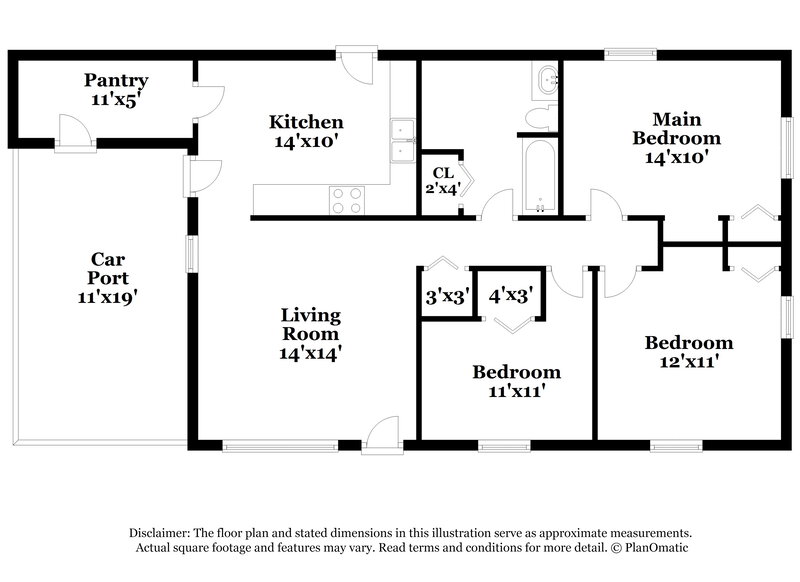 2,030/Mo, 729 Blueridge Dr Forest Park, GA 30297 Floor Plan View