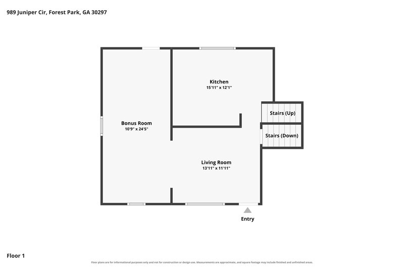 0/Mo, 989 Juniper Cir Forest Park, GA 30297 Floor Plan View