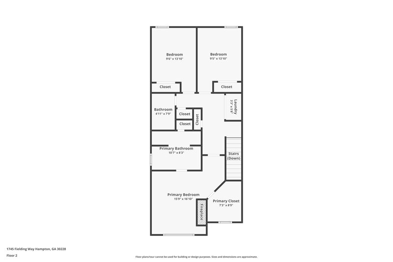 1,780/Mo, 1745 Fielding Way Hampton, GA 30228 Floorplan View 2